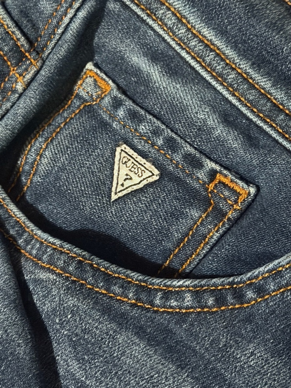 Guess Men's Straight Jeans in Dark Blue Wash - Picture 6 of 8